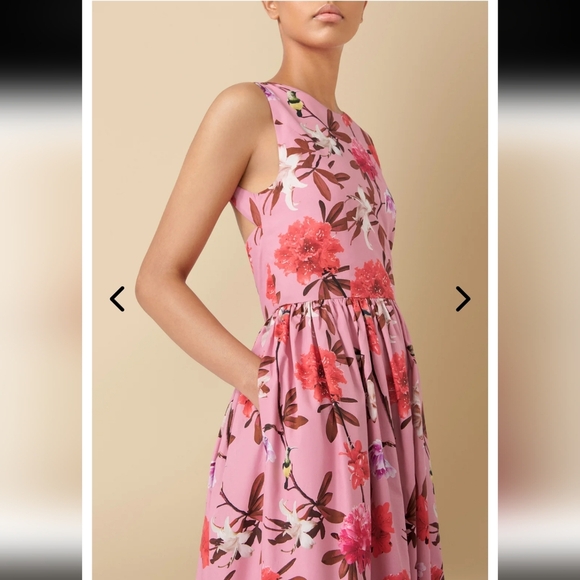 Eliza Christoph Kerubo Open Back Floral Midi Dress - Picture 3 of 8